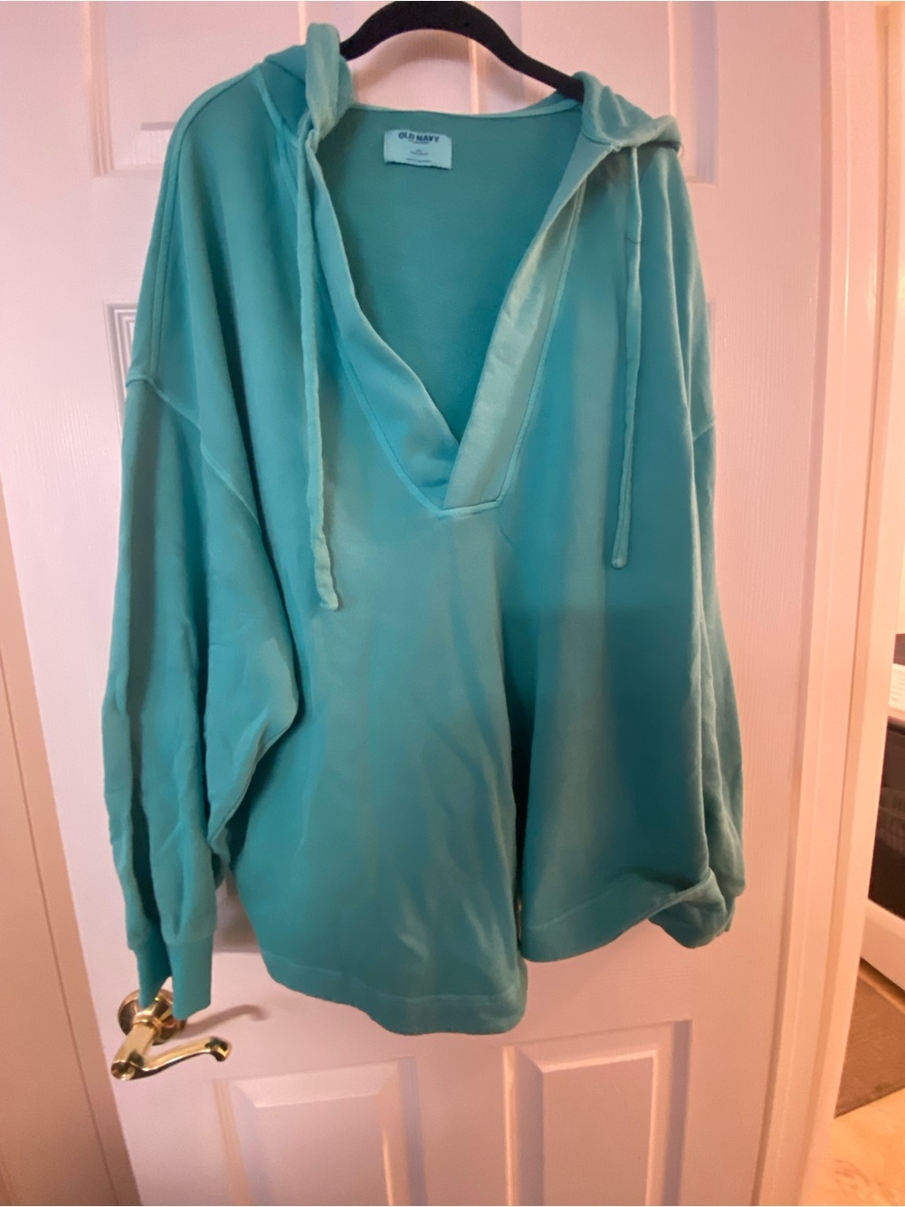 Old Navy Women's Teal Hooded sweatshirt